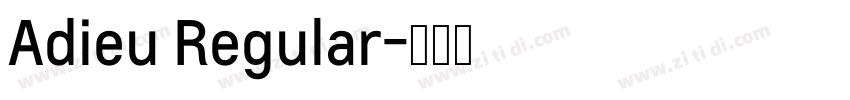 Adieu Regular字体转换